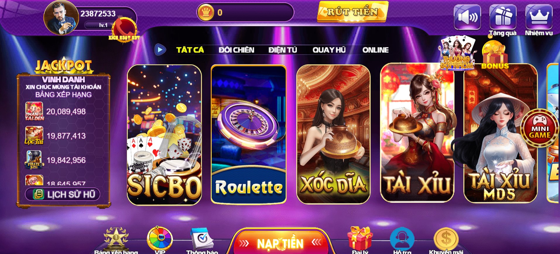 68 Game Bài - Nhận Giftcode 68K Khi Đăng ký/Đăng nhập 60 68 Game Bài - Image Giao diện cổng game